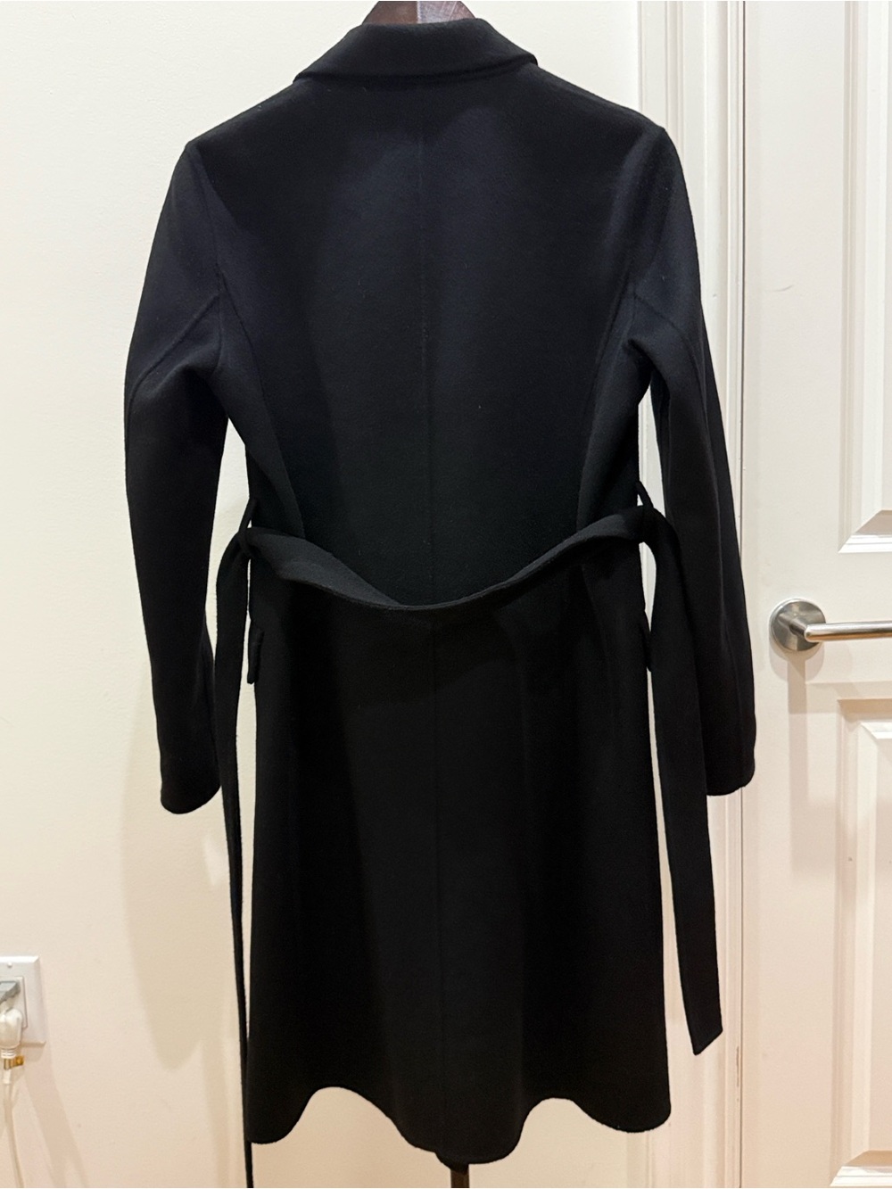 Theory Double-Face Wool-Cashmere Belted Wrap Top Coat - Picture 9 of 10